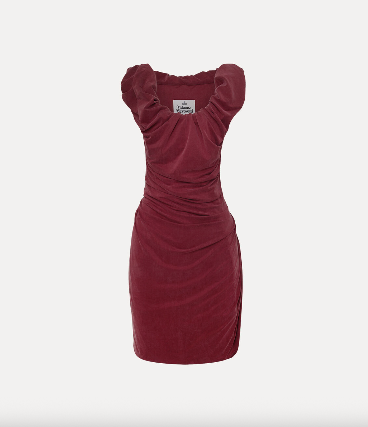 me and em burgundy dress Pleat Detail Premium Dress Burgundy main image 0