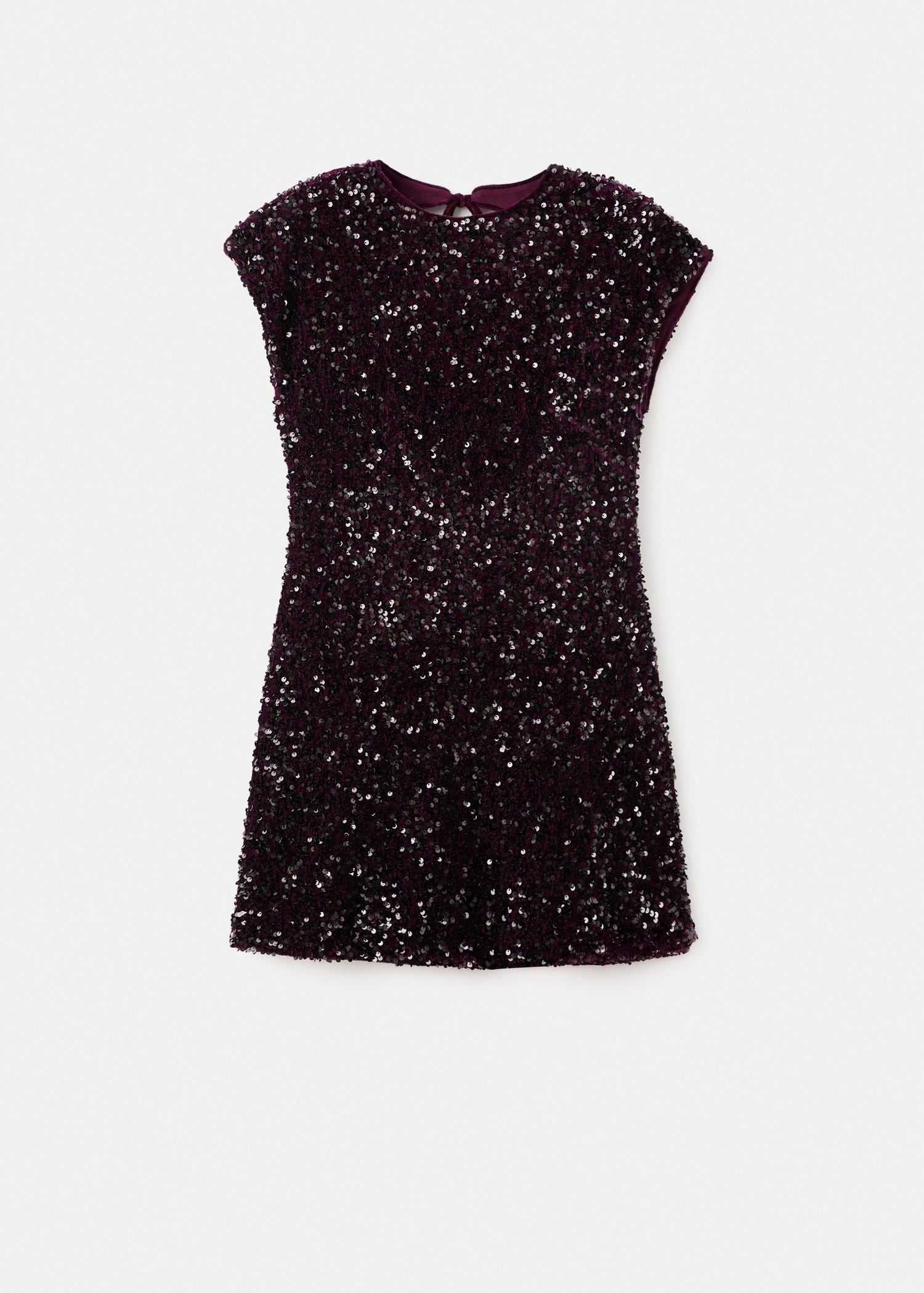 mango burgundy sequin dress Mango Scoop-Back Sequin Dress - Red