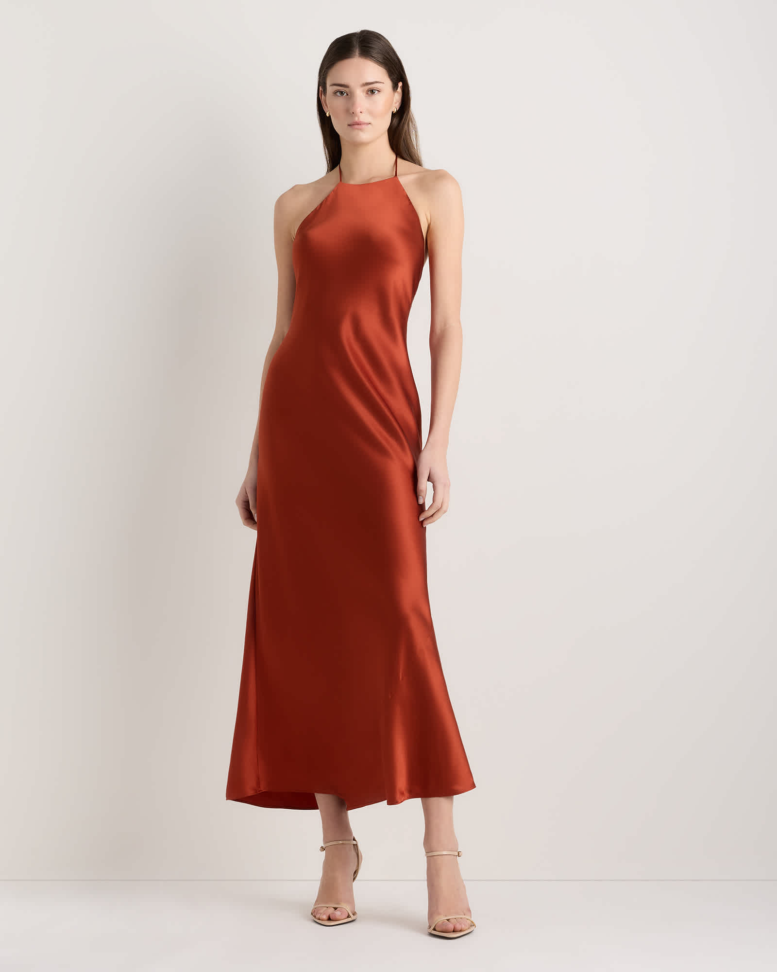 long sleeve fit and flare dress Klesis / Mock Neck Long Sleeve Fit-and-Flare Mini Dress in Red / Small