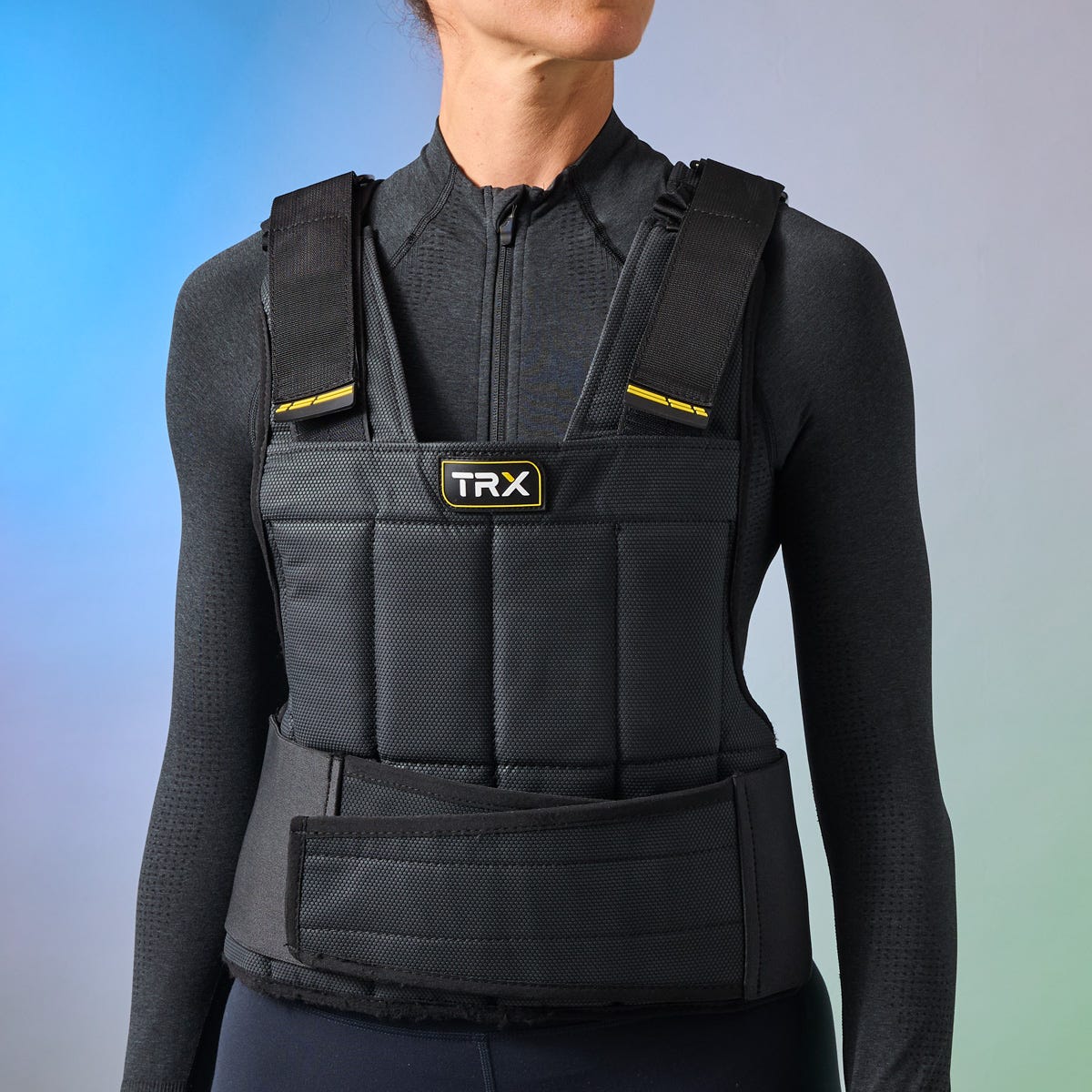 Adjustable Weighted Vest For Women And Men With LED Light 6-15lb Black - View #2