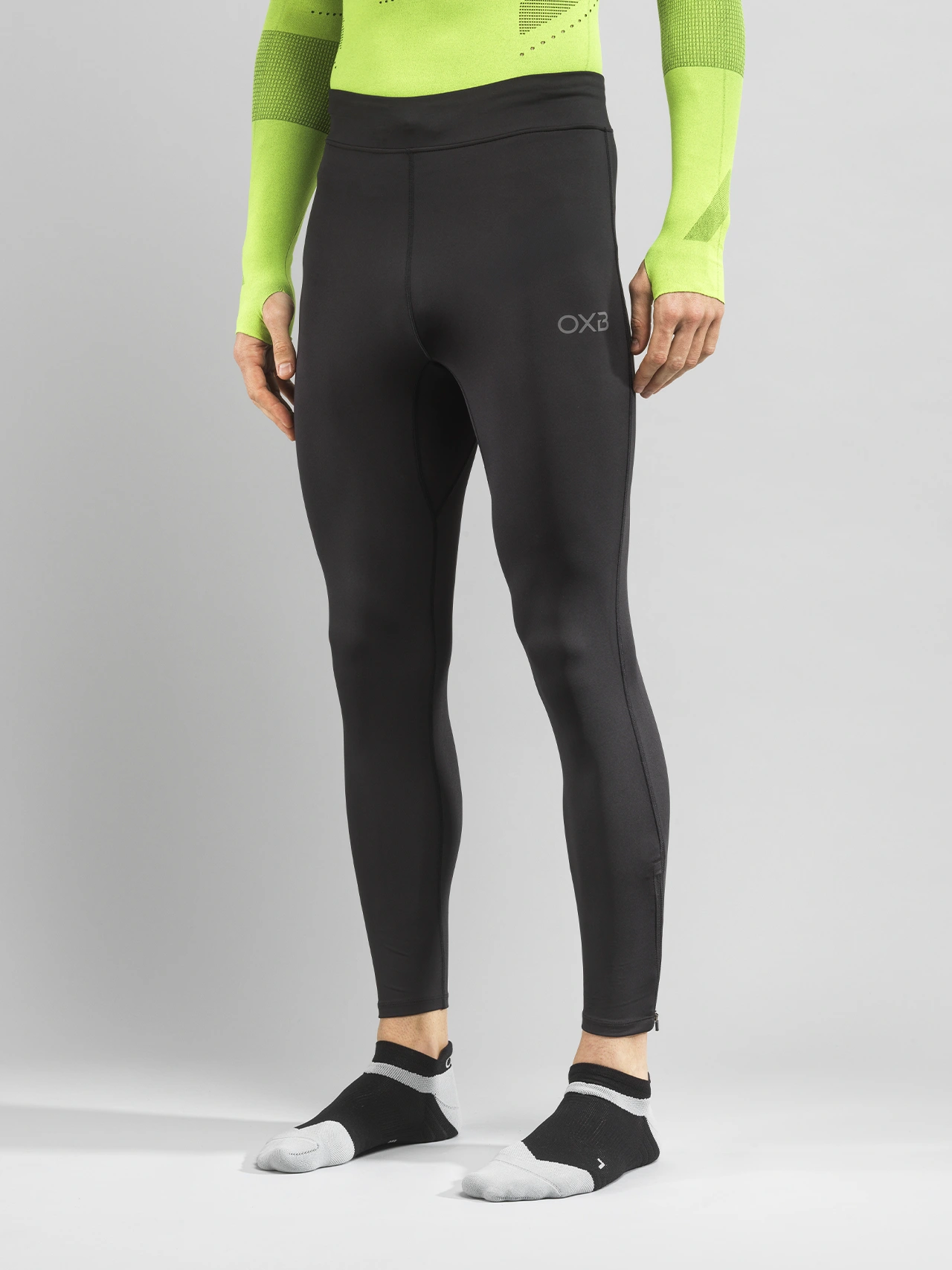 Pantaloni Da Corsa Take Five Uomo Compressione Leggings Base Layer Nero - Taglie S-2XL
