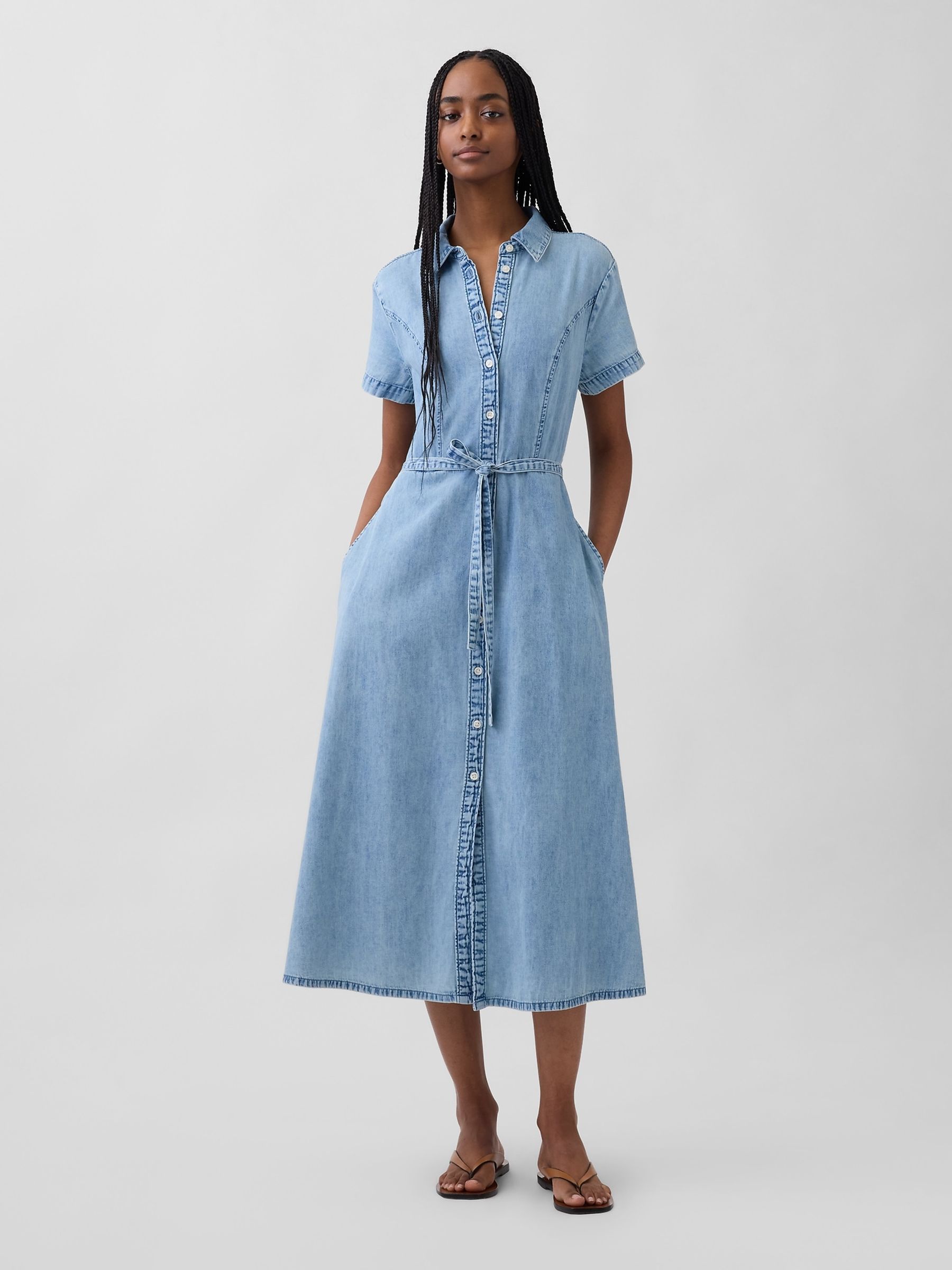 Next's denim midi dress is the timeless staple that will see you through spring Next's denim midi dress is the timeless staple that will see you through spring