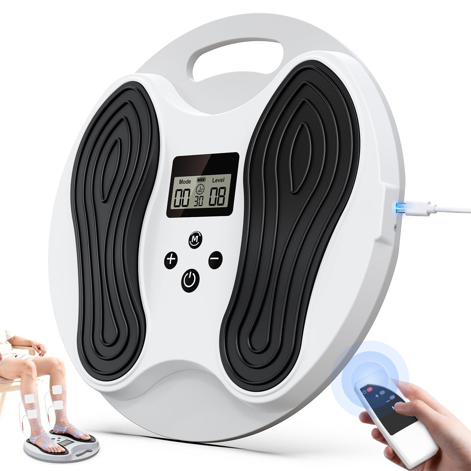 best foot vibration machine for circulation Vibration Plate for Vibration Therapy with 30 Speeds and IR Remote for  Neuropathy, Circulation, and Pain Relief main image 0