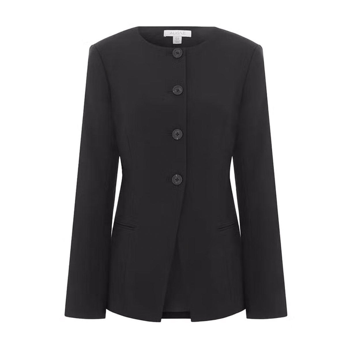 knee length dresses for ladies Claret Double Breasted Fit & Flare Blazer Dress