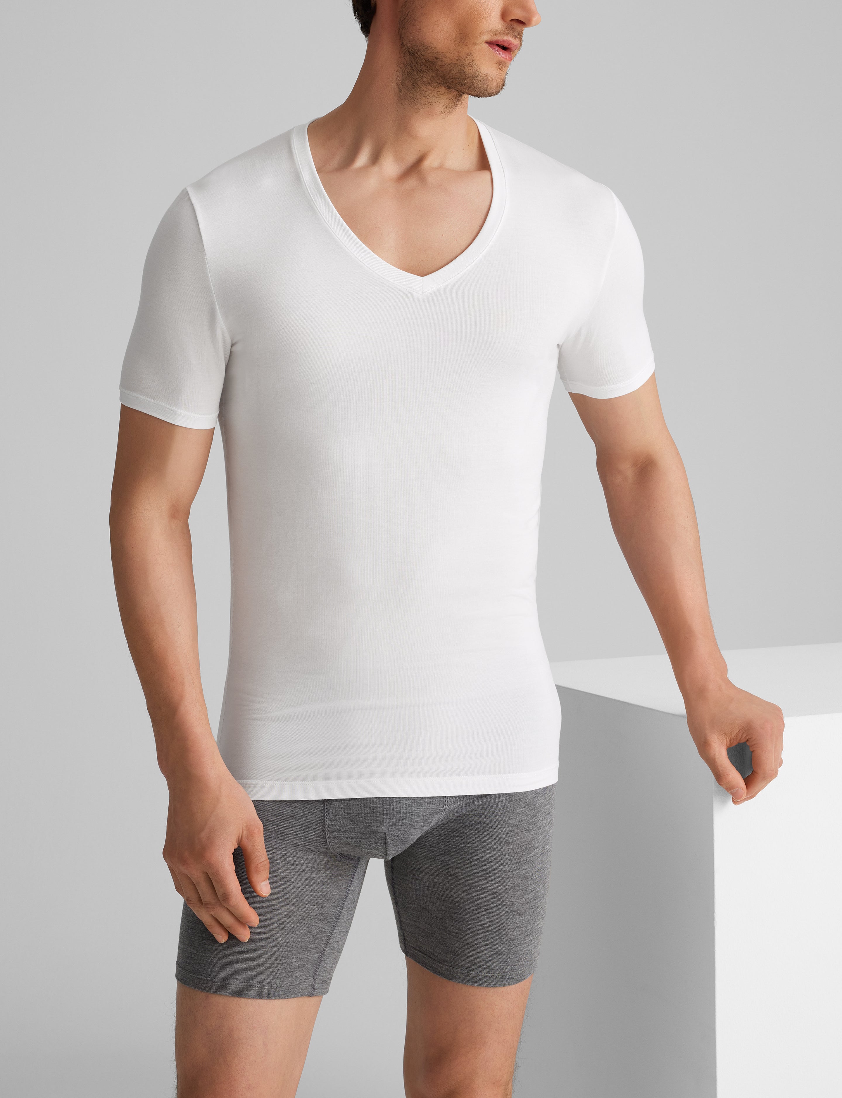 crew or v neck under dress shirt V-Neck vs. Crew Necks: Picking the Right Undershirt // UnderFit