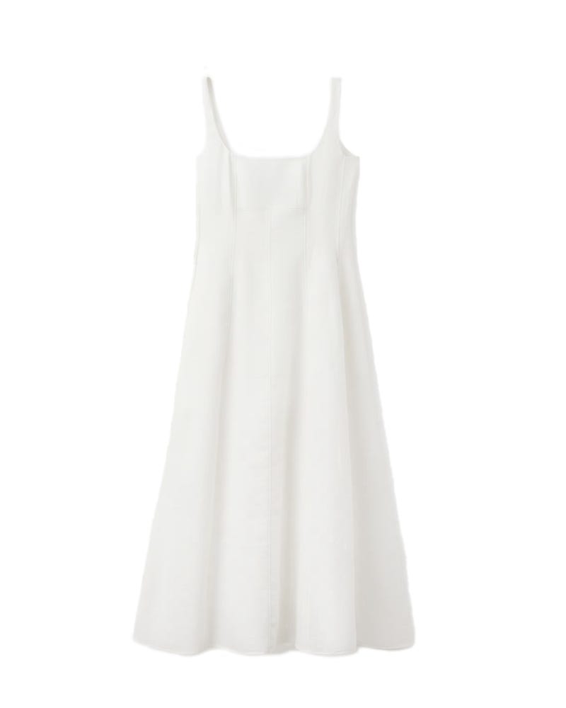 chinese dress ladies Marks & Spencer Stretch Linen Wrap Midi Dress in Black & White  Seasons  Fashion