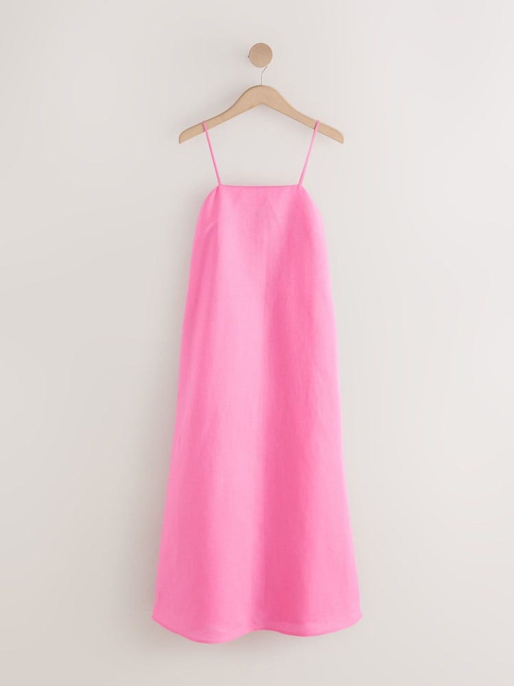 next pink linen dress Next's bright pink linen-rich dress is the easy summer style you'll wear on  repeat