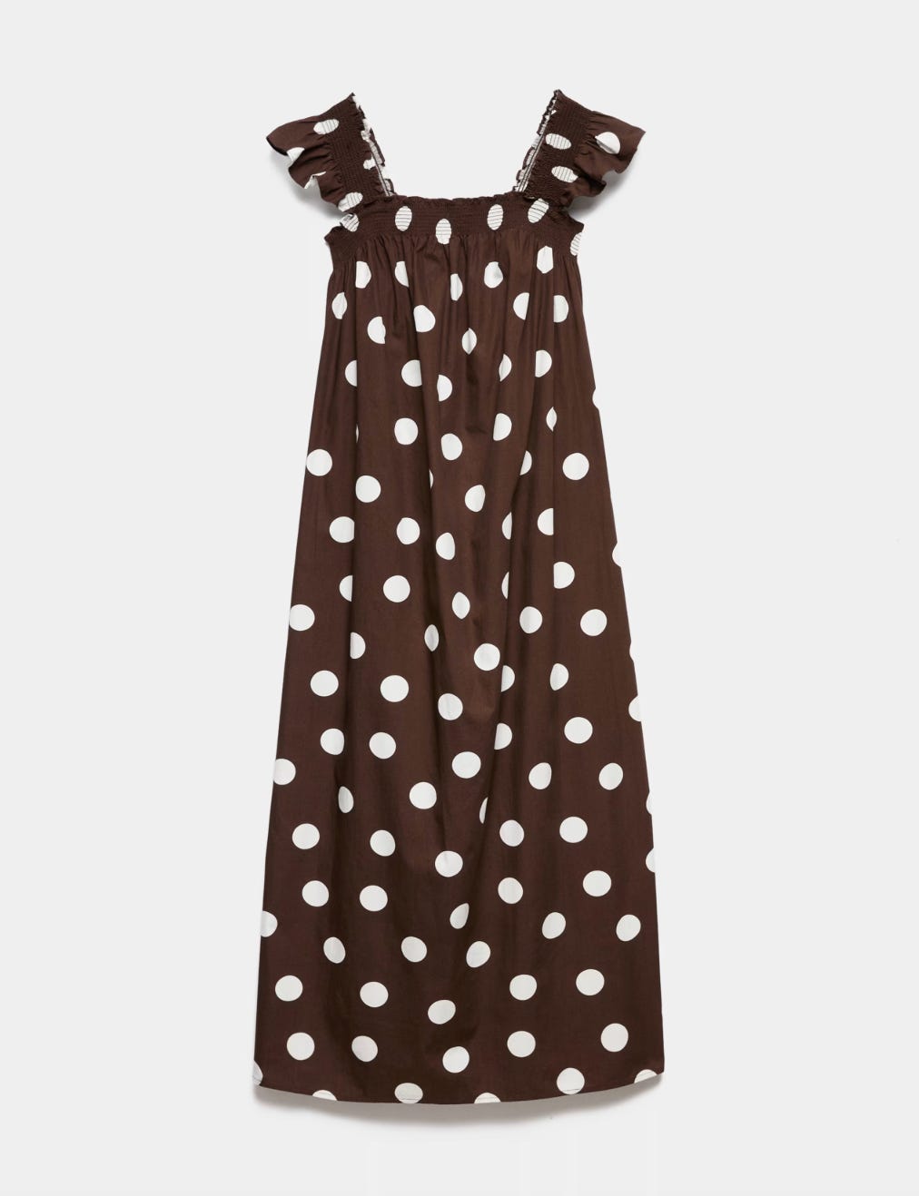 brown polka dot dress zara Zara - Polka Dot Mini Dress - Brown-Blue - L