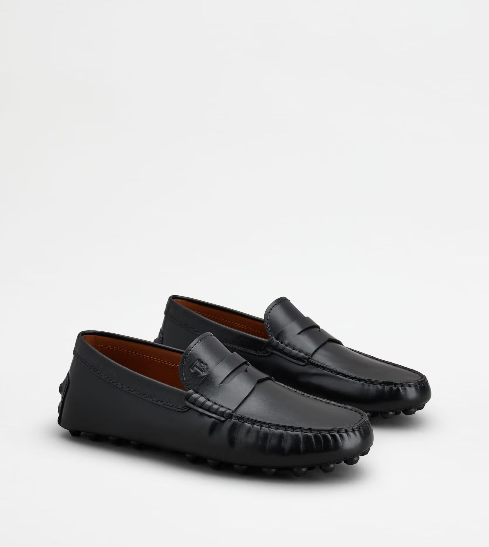 NEW TOD\'S men\'s gommino bubble driver shoe in caffe Man BROWN Gommino Bubble Loafers in Suede  main image 3