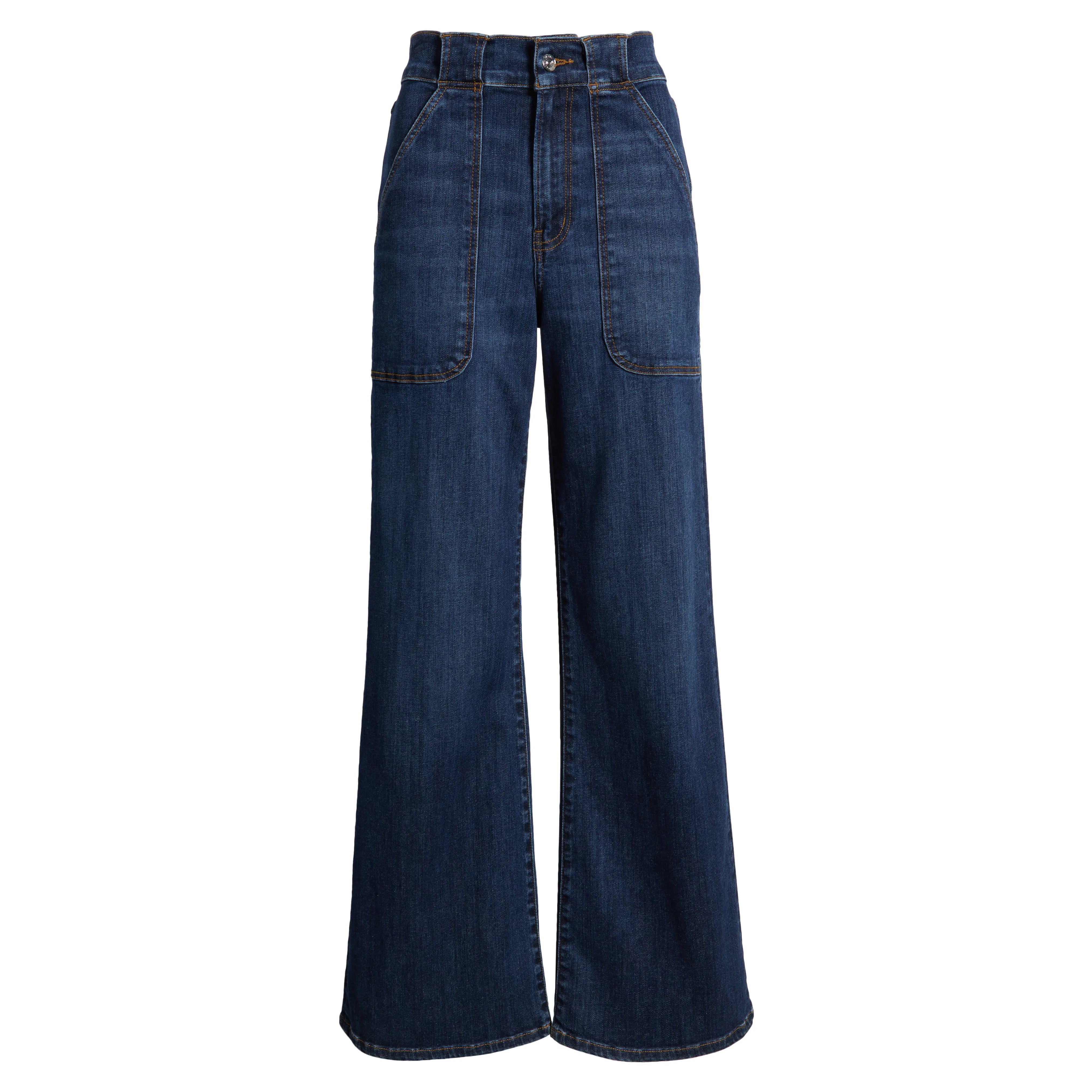 ■新品【FRAMeWORK】WIDE DENIM Frame Seamed Wide-Leg Jeans | Saks Fifth Avenue