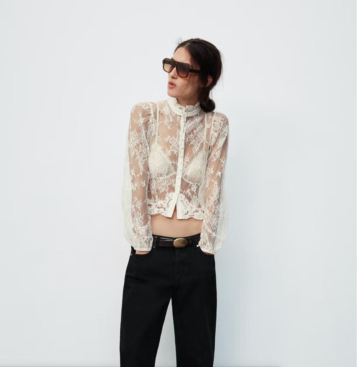 How to Style Zara's $50 Lace Cardigan for Fall Date Nights